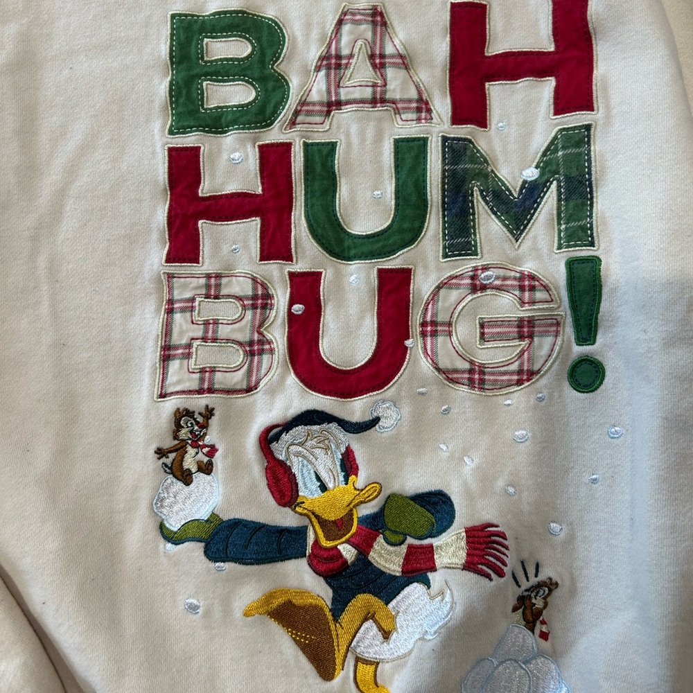 Disney Christmas Cream and Red Sweatshirt - Picture 2 of 4
